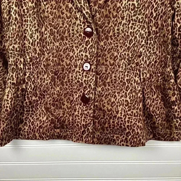 Joan Rivers 3/4 Sleeves Leopard Print BlazerSize Large - Picture 6 of 13